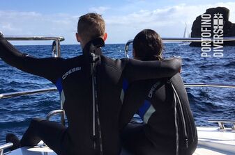 Scuba divers in Portofino